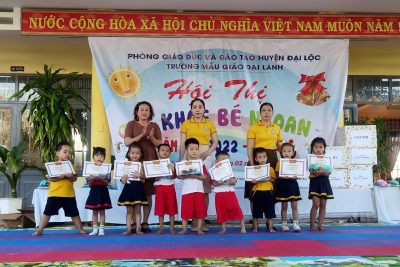 TRƯỜNG MẪU GIÁO ĐẠI LÃNH TỔ CHỨC HỘI THI “BÉ KHỎE BÉ NGOAN”